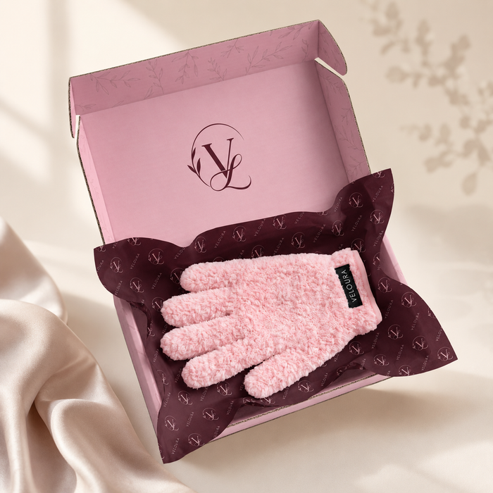 Glow Gloves – Luxury Makeup Removing Microfiber Gloves | VELOURA